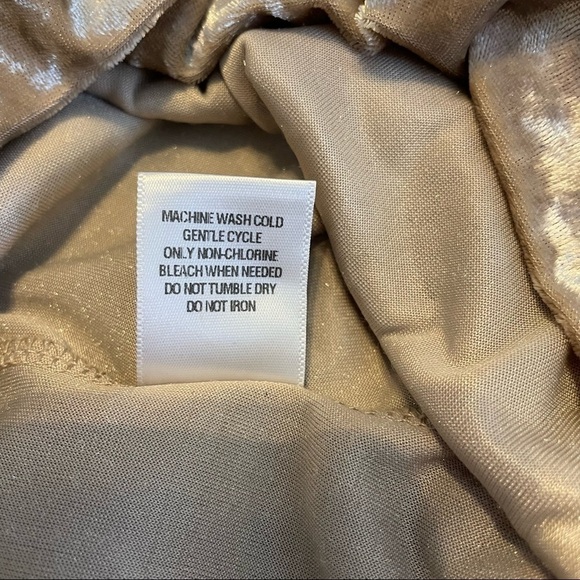 L.A. Hearts Champagne Color Crushed Velvet Halter Bodysuit Sz. S - Picture 14 of 14